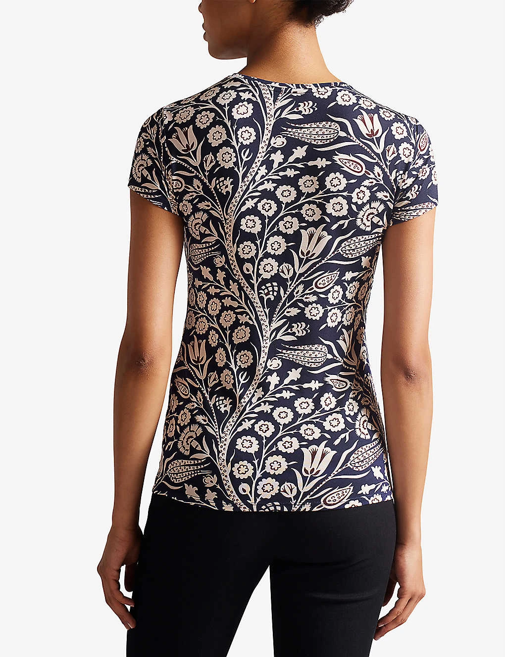Ted Baker Rosali Floral-print Stretch-woven T-shirt 4 Ted Baker Rosali Floral-print Stretch-woven T-shirt - Image 4