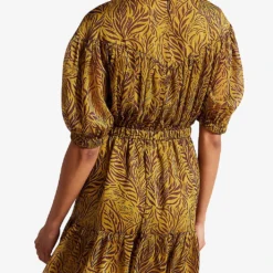 Ted Baker Mairley Printed Woven Mini Dress 7 Ted Baker Mairley Printed Woven Mini Dress -Outlet Pique Style Store R03972329 MIDYELLOW ALT03