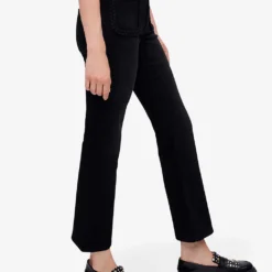 Maje Palune Flared Cropped Stretch-denim Jeans -Outlet Pique Style Store R03972414 NOIRGRIS ALT03