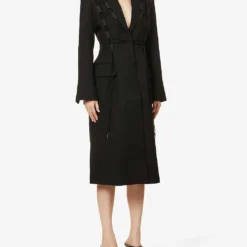 Jacquemus Le Manteau Lacciu Criss-cross Wool Jacket 7 Jacquemus Le Manteau Lacciu Criss-cross Wool Jacket -Outlet Pique Style Store R03972663 BLACK ALT02