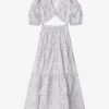By Malina Sienna Cut-out Cotton Maxi Dress