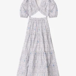 By Malina Sienna Cut-out Cotton Maxi Dress