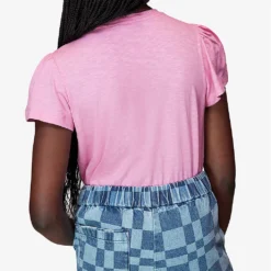 Whistles Frill Sleeve-detail Cotton-jersey T-shirt -Outlet Pique Style Store R03975838 PINK ALT03
