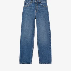 THE KOOPLES Faded Cropped High-rise Wide Jeans