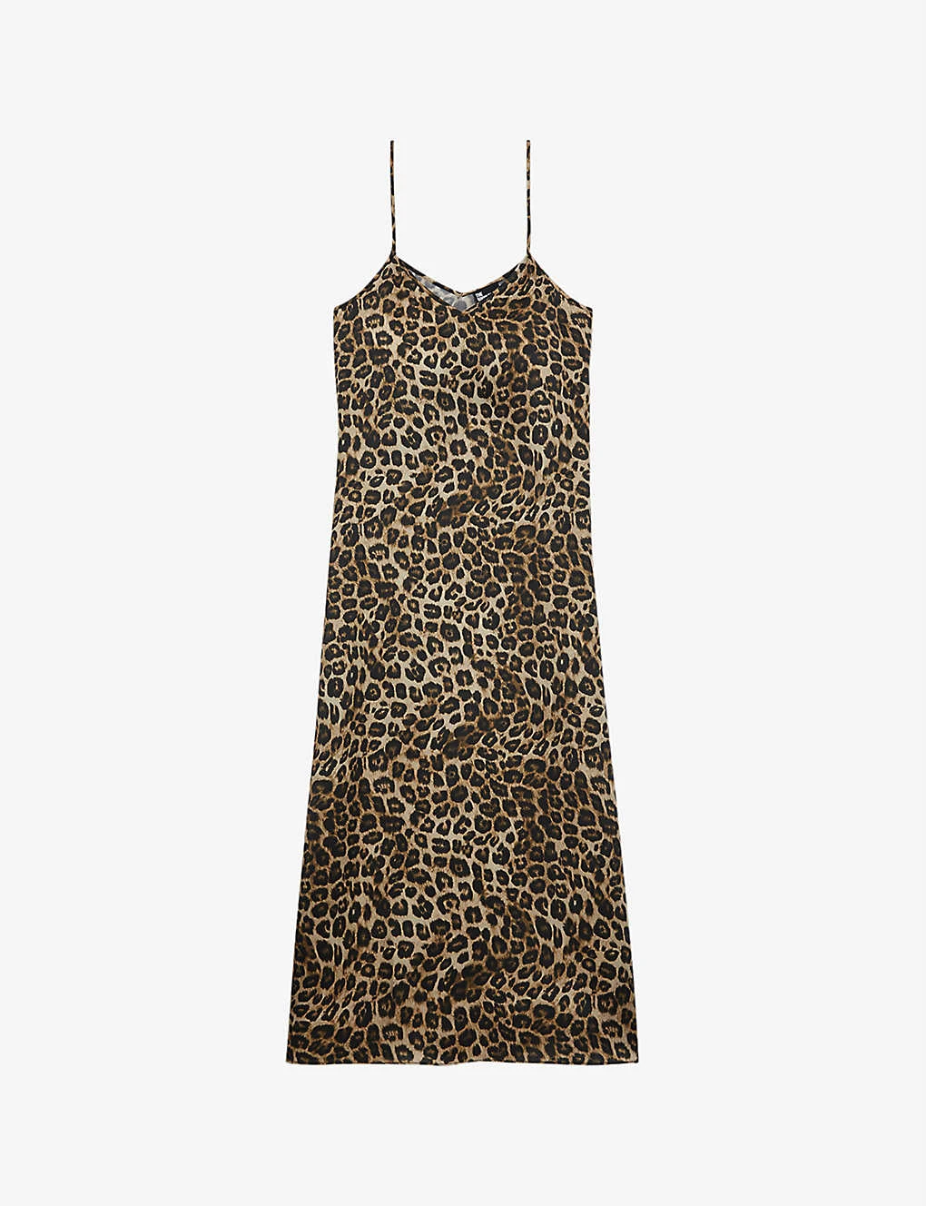 THE KOOPLES Leopard-print Silk Slip Midi Dress 1 THE KOOPLES Leopard-print Silk Slip Midi Dress