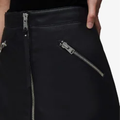 AllSaints Piper Zipped Faux-leather Mini Skirt 9 AllSaints Piper Zipped Faux-leather Mini Skirt -Outlet Pique Style Store R03977217 BLACK ALT04