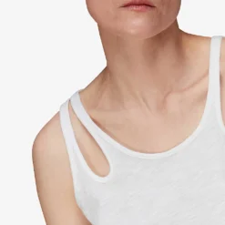 Whistles Raven Double-strap Organic Cotton Vest Top 9 Whistles Raven Double-strap Organic Cotton Vest Top -Outlet Pique Style Store R03978361 WHITE ALT04