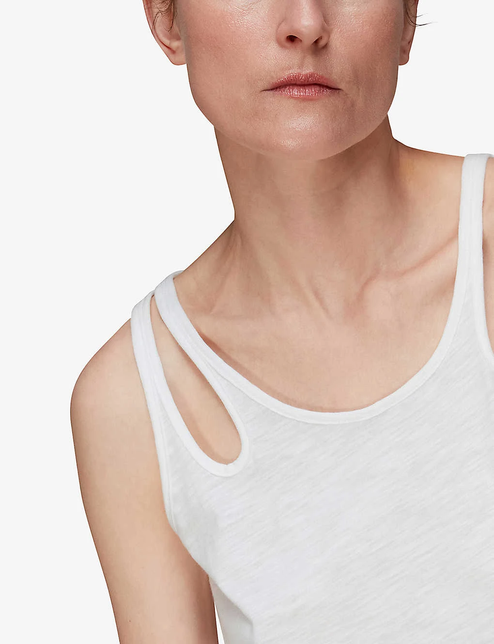 Whistles Raven Double-strap Organic Cotton Vest Top 5 Whistles Raven Double-strap Organic Cotton Vest Top - Image 5