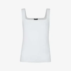 Whistles Square-neck Ribbed Cotton Vest Top