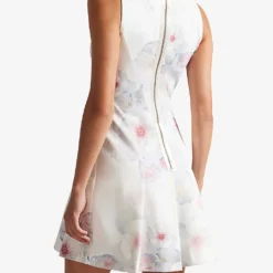 Ted Baker Puxie Floral-print Woven Mini Dress -Outlet Pique Style Store R03980015 NATURAL ALT03