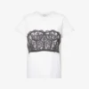 Alexander McQueen Corset-print Cotton-jersey T-shirt