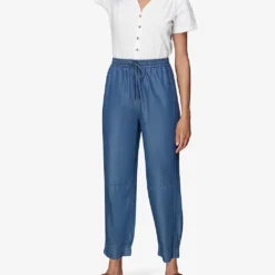 Whistles Maeve Buttoned Cotton-jersey T-shirt -Outlet Pique Style Store R03983237 WHITE ALT01