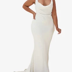 Odette Satin Maxi Dress 7 Odette Satin Maxi Dress -Outlet Pique Style Store R03983450 IVORY ALT02