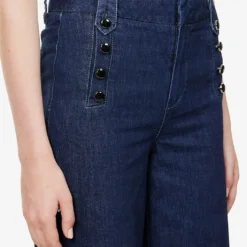 Paige Harper Wide-leg High-rise Stretch-denim Jeans -Outlet Pique Style Store R03990776 FRENCHRINSE ALT04