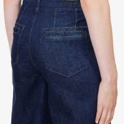 Paige Harper Wide-leg High-rise Stretch-denim Jeans -Outlet Pique Style Store R03990776 FRENCHRINSE ALT05