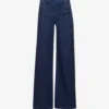 Paige Harper Wide-leg High-rise Stretch-denim Jeans