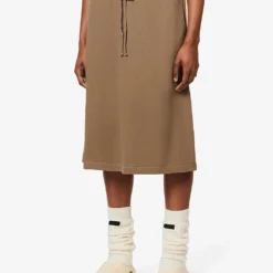 ESSENTIALS Logo-patch Cotton-jersey Skirt -Outlet Pique Style Store R03991658 WOOD ALT02