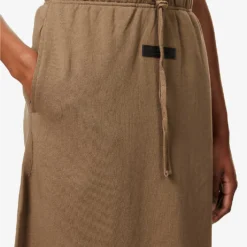 ESSENTIALS Logo-patch Cotton-jersey Skirt -Outlet Pique Style Store R03991658 WOOD ALT04