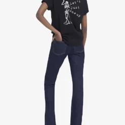 THE KOOPLES Bootcut High-rise Stretch-denim Jeans -Outlet Pique Style Store R03993442 BLU05 ALT03