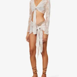 Asymmetric Abstract-print Woven Top -Outlet Pique Style Store R03994085 MARBLESAND ALT02