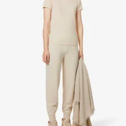 Perfect Brushed Cashmere Knitted T-shirt -Outlet Pique Style Store R03994600 CHALK ALT01