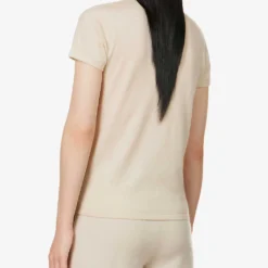 Perfect Brushed Cashmere Knitted T-shirt -Outlet Pique Style Store R03994600 CHALK ALT03