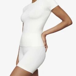 Smoothing Slim-fit Stretch-woven T-shirt -Outlet Pique Style Store R03994935 MARBLE ALT02