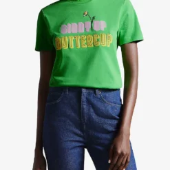 Ted Baker Gidden Graphic-print Cotton T-shirt -Outlet Pique Style Store R03995502 GREEN ALT02