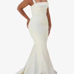 Francoise Corseted-bodice Satin Bridal Gown -Outlet Pique Style Store R03998254 IVORY ALT02
