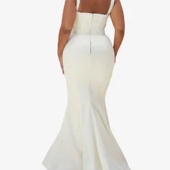 Francoise Corseted-bodice Satin Bridal Gown -Outlet Pique Style Store R03998254 IVORY ALT03