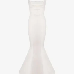 Francoise Corseted-bodice Satin Bridal Gown