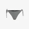 AllSaints Nico Monogram-print Stretch Recycled-nylon Bikini Bottoms