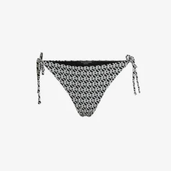 AllSaints Nico Monogram-print Stretch Recycled-nylon Bikini Bottoms