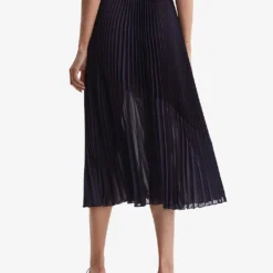 Reiss Anya Pleated Woven Skirt -Outlet Pique Style Store R04006619 GRAPE ALT03