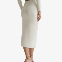 Reiss Erin Co-ord Knitted Pencil Skirt -Outlet Pique Style Store R04006621 WHITE ALT03