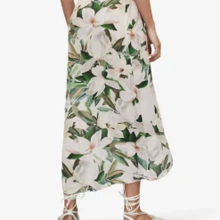 AllSaints Maria Floral-print Woven Sarong -Outlet Pique Style Store R04006696 CHALKWHITE ALT03