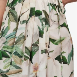 AllSaints Maria Floral-print Woven Sarong -Outlet Pique Style Store R04006696 CHALKWHITE ALT04