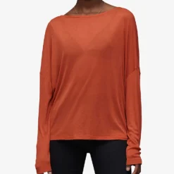 AllSaints Francesco Rita Semi-sheer Woven T-shirt -Outlet Pique Style Store R04006701 RUSTBROWN ALT02