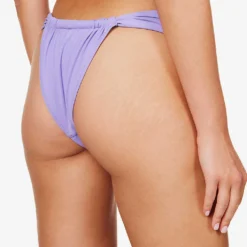 Athens Ruched High-rise Bikini Bottoms -Outlet Pique Style Store R04006941 VIOLET ALT03