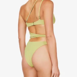 Lafayette Asymmetric Woven Swimsuit -Outlet Pique Style Store R04006948 OLIVE ALT03