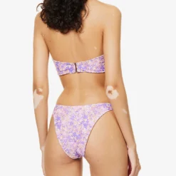 Medea Bandeau Stretch-woven Bikini Top -Outlet Pique Style Store R04006950 VIOLETFLORAL ALT03