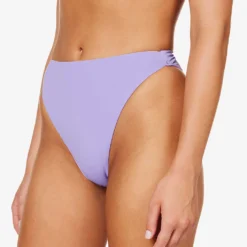 Mykonos Mid-rise High-leg Bikini Bottom -Outlet Pique Style Store R04006952 VIOLET ALT02