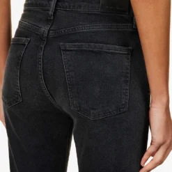 CITIZENS OF HUMANITY Charlotte Straight-leg High-rise Organic-cotton Blend Jeans -Outlet Pique Style Store R04006962 BLACKINK ALT05