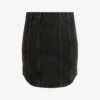 AllSaints Charli Dipped-hem Denim Mini Skirt
