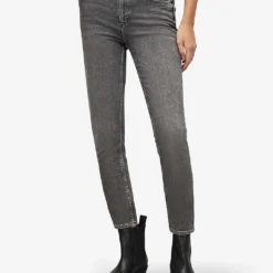 AllSaints Dax Washed-effect Skinny High-rise Stretch-denim Jeans -Outlet Pique Style Store R04009257 WASHEDGREY ALT02