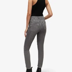 AllSaints Dax Washed-effect Skinny High-rise Stretch-denim Jeans -Outlet Pique Style Store R04009257 WASHEDGREY ALT03