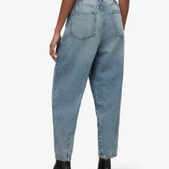 AllSaints Sammy Tapered-leg High-rise Paperbag Jeans -Outlet Pique Style Store R04009299 MIDINDIGOBLU ALT03