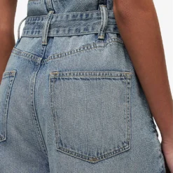 AllSaints Sammy Tapered-leg High-rise Paperbag Jeans -Outlet Pique Style Store R04009299 MIDINDIGOBLU ALT05