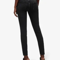 AllSaints Miller Faded Skinny Mid-rise Stretch-denim Jeans -Outlet Pique Style Store R04009300 WASHEDBLACK ALT03