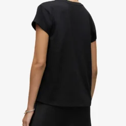 AllSaints Turin Anna Tiger-print Cotton T-shirt -Outlet Pique Style Store R04009304 BLACK ALT03